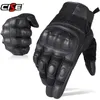 TouchSceen Guanti da moto in pelle con dita intere Nero Moto Motocross Moto da corsa Enduro Biker Protezioni da uomo CX220518