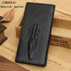Factory whole men handbag first layer leather crocodiles wallet personality leatheres long wallets business leathers purse tre251v