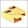 8*15.5Cm Kraft Paper Transparent Window Plastic Lining Gift Nut Environmental Protection General Box Seal Self-Supporting Food Bags Drop Del