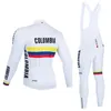 2024 Colombie Cyclisme Team Long Jersey Bike Shorts Bib Set Ropa Ciclismo Hommes VTT Chemise Automne Pro Vélo Maillot Bas Vêtements
