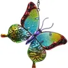 Obiekty dekoracyjne figurki 1PC kolorowy kolorowy żelazny wiatr Painted Diamond Glass Birds Motyl Dragonfly Metal wislarz ogród Hom