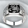 Wedding Rings heren prachtige patroon reliëf schorpioen vorm ring feest verjaardag cadeau sieraden groothandel