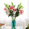 Kunstmatige lelie real touch nepbloemen voor huwelijksfeest tuinwinkel kantoor decoratie