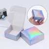 10pcs Laser Laser Packaging Carton Gift Box يدعم طباعة الحجم المخصص 220706