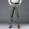 ZOENOVA Winter Men Warm Trousers Big Size Classic Style Business Fashion Regular Thick Casual Pants Male Brand Khaki Navy Black 220330