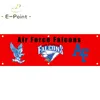 130gsm 150d material NCAA Air Force Falcons Flag de impressão de dupla face 1,5*5ft (45cm*150cm) Warp malha banner decoração voando home Garden Flagggg Flagggg