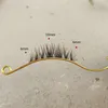 Falska ögonfransar naturliga tjocka skärpningstips Set Cross Messy Eye Lashes Extension Gafting Effect Bride Eyelash Clear Band