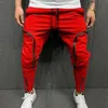 Cargo Pants Men Fashion Solid Color Drawstring Casual Multi Zippers Pockets Trousers Hip Hop Style Men Harem Pants Streetwear 220621