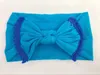 Accessoires pour cheveux de bébé, bandeau élastique de couleur unie avec nœud papillon, Turban pour bébé fille