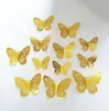 Outras artes e artesanato 3d Hollow Butterfly Wall Sticker decoração de borboletas decalques Diy Decoração de festas de casamento Decors de janela da sala do quarto