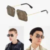 Mężczyźni designerskie okulary przeciwsłoneczne bezszramowe jedno kawał