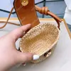 Summer Women Cross Body Mini Shoulder Bags High Quality Girls Straw Bag Woven Totes Leather Beach Tote Coin Purse mångsidiga plånbokskonstverk