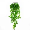 Decoratieve bloemen kransen 100 cm kunstmatige muur hangende rattan groene sauvignon wijnstok klimplant plastic bloem bruiloft val
