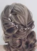 Headpieces silver pärlor bröllop peadband handgjorda strass hår vinrankor brudtillbehör för kvinnor huvudbonad parti prydnadsheadpieces