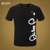 PP Nouvelle tendance nouveau design T-shirt Slim Fit pour hommes avec strass d'été à manches courtes et col rond T-shirt Skulls Print Tops Col streetwear Polos M-xxxL P88189