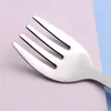 Baby Gadgets Table Voline Enfants Enfants Ustensiles en acier inoxydable Toddler Dîle Cutlery Cartoon Infant Food Feeding Spoon Fork 220509