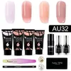 NXY Nagelgel Poly Led Uv Kit Neue professionelle Kunst 30g Manikürefeilen Transparente Spitzen Crystal Jelly 0328