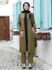 Abbigliamento etnico Abiti da donna Stagione Pantaloni a tunica combinati di grandi dimensioni di alta qualità Abbigliamento Hijab islamico musulmano realizzato in Turchia Etnico