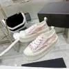 Fashion Top Designer Shoes real leather Handmade Canvas Multicolor Gradient Technical sneakers women famous shoe Trainers by brand092