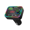 F4 Автомобильный Bluetooth FM-передатчик Красочная подсветка Беспроводной радиоадаптер Hands TF Card MP3-плеер PD USB Charger1495703