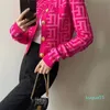 Elegant Women Wear occasions Vintage New Women High Quality Shoulder Pads Knitted Cardigan Female Chic Casual Sweater
