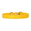 Free Personalization Plain Leather Solid Color Dog Collars Puppy Dog Cat Collar Small Medium Large Extra Large F0425