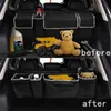 Car Organizer Foldable Trunk Storage Bag Black Backseat Super Capacity SUV Hanging
