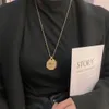 Hänge halsband designer varumärke klassiska mode kvinnor lyxhalsband choker kedja 18k guld pläterad rostfritt stål brev hänge smycken tillbehör x208 8tzf