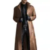 faux leather trench coat men