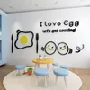 Naklejki ścienne jajka 3D naklejka lodówka dekoracja powierzchniowa restauracja kuchnia tło akrylowy salon