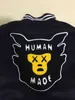 Human Made Jacket manica in pelle cuciture ricamo oversize giapponese uomo donna alta qualità HUMAN MADE Top T220816