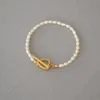 Perles de rocaille Perles Bracelets Ensembles de colliers Fermoir en forme de cœur en or