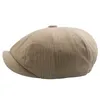 Берец мужской случайный шляп Sboy Specl и осень ретро -берет дикие шляпы унисекс восьмиугольный кепку для Menberets