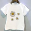 T-shirts 24M-8T Girls Shirts Bear Plant Printing Kids T Shirt Short Sleeve Summer Boy Tshirts Children White Clothes Cozy Fashion KawaiiT-sh