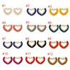 12 Colors Fashion Statement Dangle Earrings for Women Vintage Ethnic Drop Boho Love Heart Tassel Earring Party Eardrop Accessories Girls Jewelry