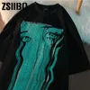 Ulzzang Aesthetic T-shirt Oversized Women T Shirt Printing Harajuku Summer White Drawing Short Sleeve O-neck Tops Clothes