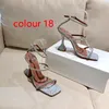 Strandsandalen Slides Designer-Schuh-Slipper-Schuhe Sommermode Dicker Absatz Heels Lady Sexy Dance Metal High Heel Ballroom Bar Womens Diamond