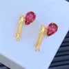 Palace Style Diamond Charm Earrings Rhinestone Letter Studs Women Water Drop Crystal Earndrops Jewelry Wholesale