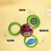 Butterfly Cartoon Relief Stress Education Fingertip Gyro Rammles Beyblade Spinning Top Kids Fidget Spinner met Suction Cup Toys 220505