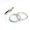 Rosafarbener CZ-Diamant-Liebesherzen-Ring aus 925er-Sterlingsilber. Damen-Geschenkbandringe mit Originalverpackung für Pandora-Emaille-Ring