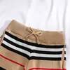Summer Men Knit Mesh Striped Shorts Classic Khaki Black White Homme Crossfit Board Causla Luxury Sweat Pants Drawstring 220715