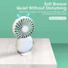 Cartoon handheld Pocket Small Fan Desktop met basisventilator voor familie draagbare USB -oplaad Mini Outdoor Children's Cadeau