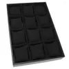 Titta på rutor Fall Grid Velvet Case Organizer Armband Storage Display Box Pillows Boxwatch Hele22