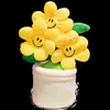 Cm Suower Vaso da fiori Peluche Decor Pp Cotone riempito Morbido Pianta Colorata Sorridente Decorazione per la casa Signore Ragazze Regalo J220704