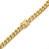 Catene Collana in oro in acciaio inossidabile Placcatura a colori di alta qualità Curb Catena cubana Accessori per uomo Donna Gioielli GiftChains Godl22