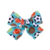 Accessori per capelli Accessori Girls Barrettes Basketball Football Baseball Print Bow Clips Calciale Hairpin