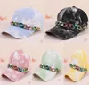 Metal Ring Men Women Cool Hoop Baseballd Caps Hip Hop Student Sports Sun Hats Crystal Rhinestone Chain Baseball Caps de413