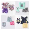 Girlymax – ensemble d'été pour bébés filles, smocké, motif Floral, citron, léopard, volants, short tissé, barboteuse, vêtements pour enfants