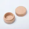 1pc Portable Vintage Round Natural Wooden Jewelry Storage Box Ring Earrings Container Storage Case New Arrival C0702G1