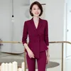 Kvinnors tvåbitar byxor Kvinnor Fall Winter Women Blazer och Pantsskirt Set 2 Pieces Ol Styles Fashion Slim Jacket Coat Formal